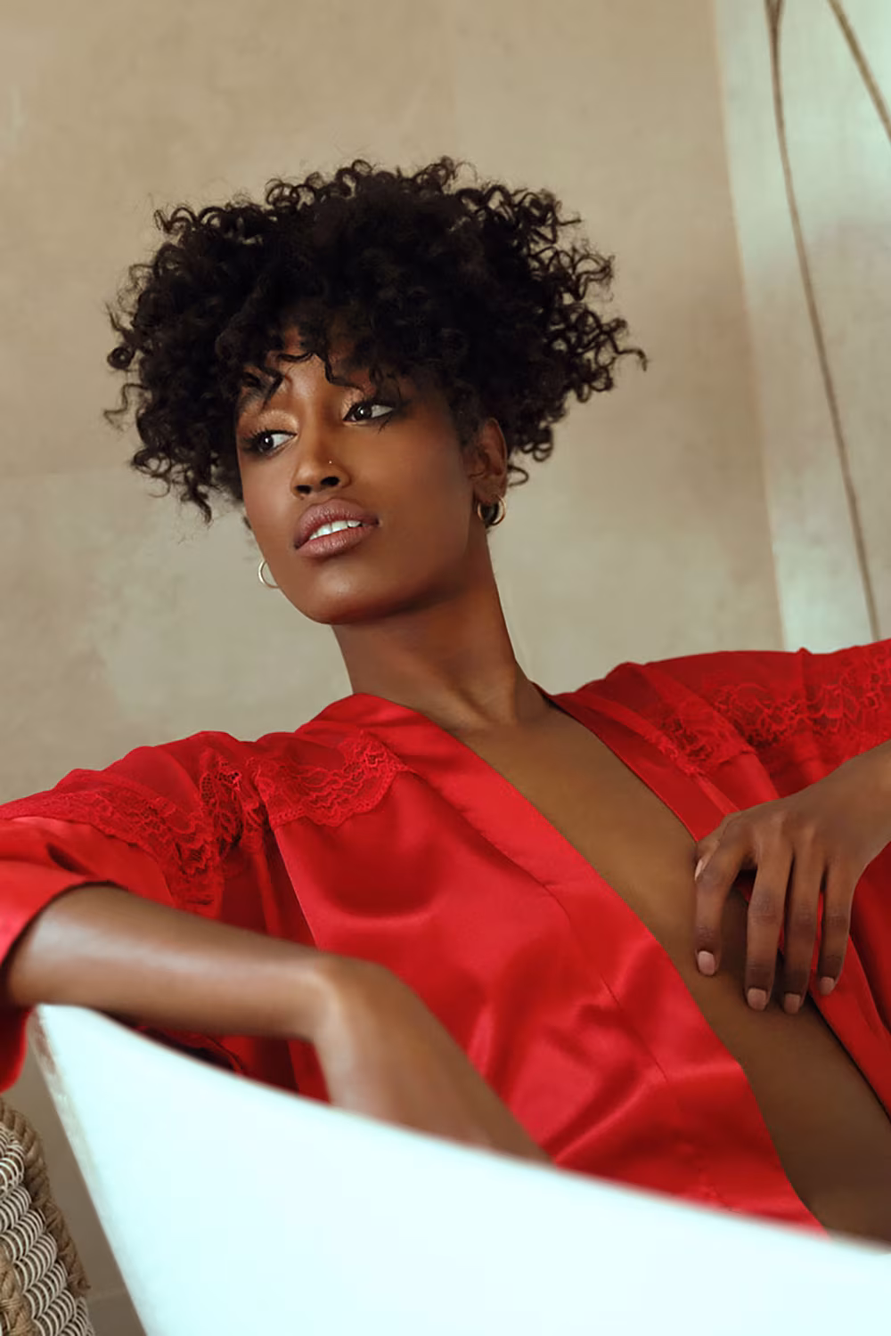 Szlafrok Model Femi Red - DKaren