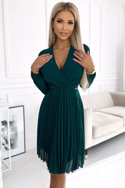 Sukienka Model Isabelle 313-14 Green - Numoco — zdjęcie 2