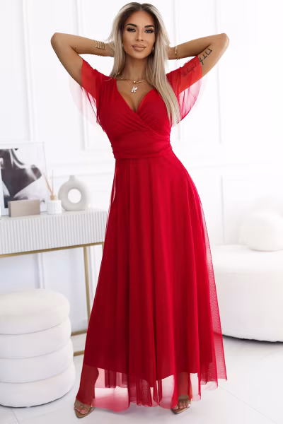 Sukienka Model Nastia 562-7 Red - Numoco — zdjęcie 1
