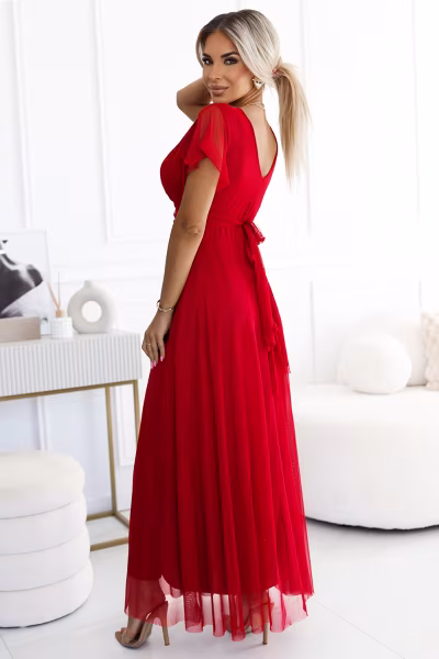 Sukienka Model Nastia 562-7 Red - Numoco — zdjęcie 2