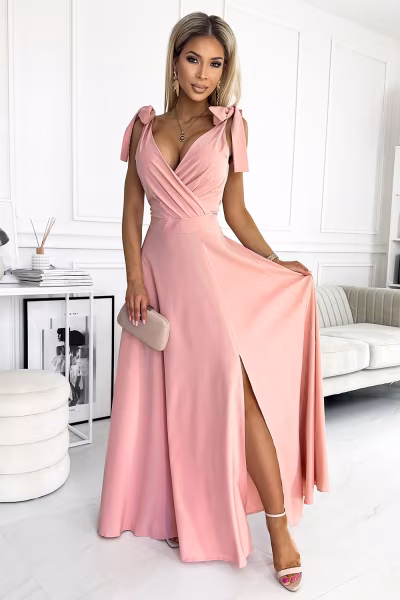 Sukienka Model Elena 405-3 Dirty Pink - Numoco — zdjęcie 1