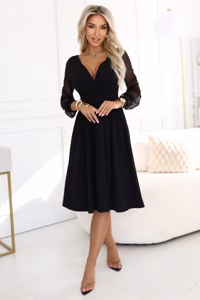 Sukienka Model 657-1 Black - Numoco — zdjęcie 2