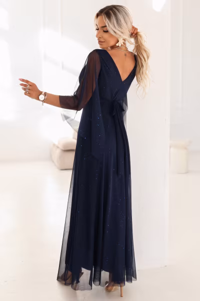 Sukienka Model 655-3 Navy - Numoco — zdjęcie 2