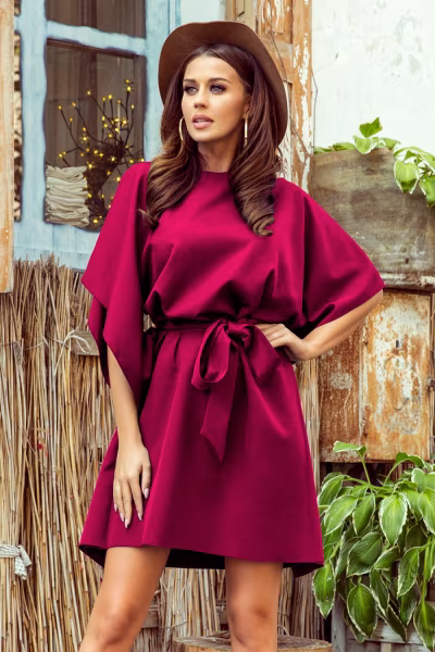 Sukienka Model Sofia 287-18 Bordo - Numoco — zdjęcie 1