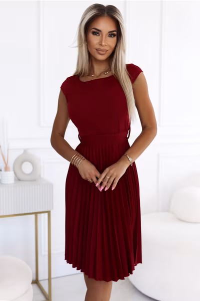 Sukienka Model Lila 311-15 Bordo - Numoco — zdjęcie 1