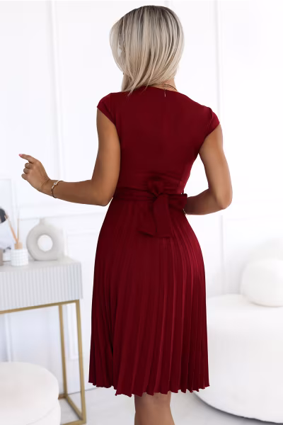 Sukienka Model Lila 311-15 Bordo - Numoco — zdjęcie 3