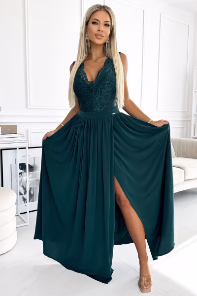 Sukienka Model Lea 211-6 Bottle Green - Numoco — zdjęcie 1