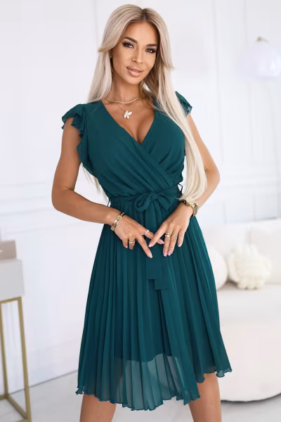 Sukienka Model Polina 374-8 Green - Numoco — zdjęcie 1