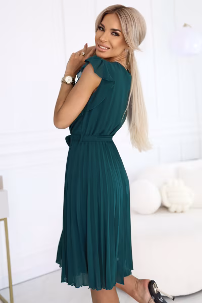 Sukienka Model Polina 374-8 Green - Numoco — zdjęcie 3