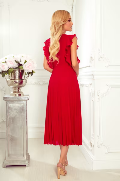 Sukienka Model Emily 315-3 Red - Numoco — zdjęcie 3