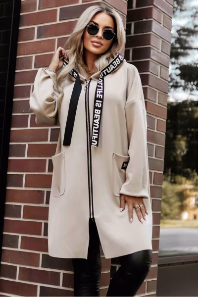 Płaszcz Damski Model 632-1 Beige - Numoco — zdjęcie 1