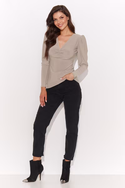 Bluzka Model NU461 Light Beige - Numinou — zdjęcie 2