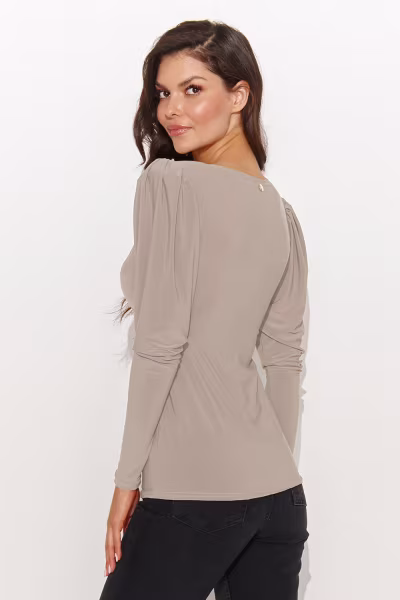 Bluzka Model NU461 Light Beige - Numinou — zdjęcie 3