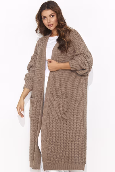 Sweter Kardigan Model NU_S99 Cappuccino - Numinou — zdjęcie 1