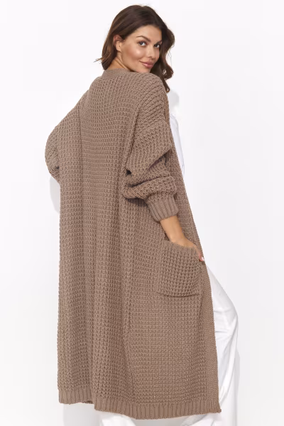 Sweter Kardigan Model NU_S99 Cappuccino - Numinou — zdjęcie 3