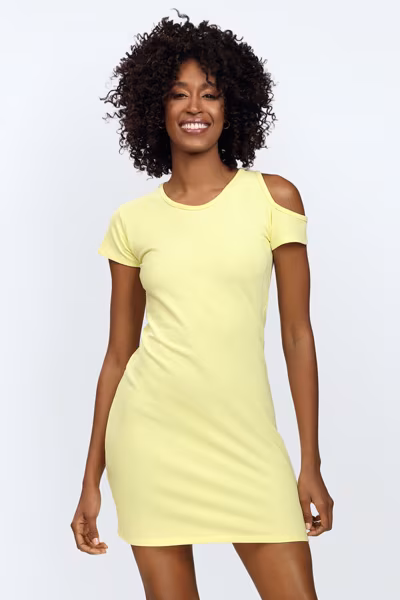 Sukienka Model Esi Yellow - DKaren — zdjęcie 1