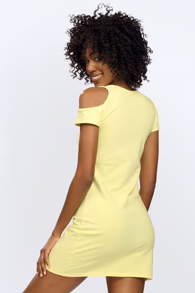 Sukienka Model Esi Yellow - DKaren — zdjęcie 2
