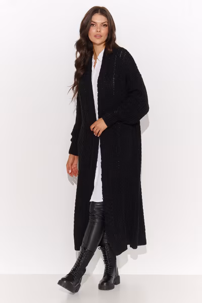 Sweter Kardigan Model NU_S91 Black - Numinou — zdjęcie 1