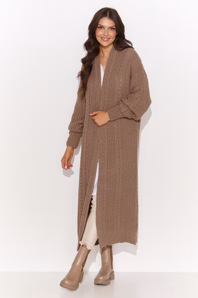 Sweter Kardigan Model NU_S91 Cappuccino - Numinou — zdjęcie 1
