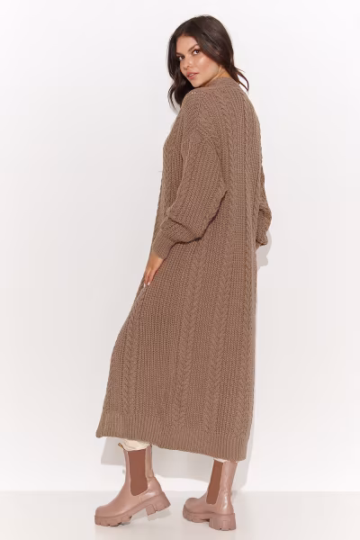Sweter Kardigan Model NU_S91 Cappuccino - Numinou — zdjęcie 2