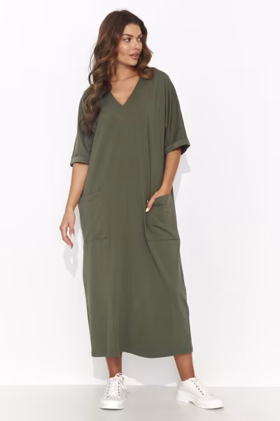 Sukienka Model NU473 Khaki - Numinou — zdjęcie 2