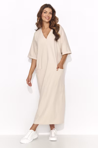 Sukienka Model NU473 Light Beige - Numinou — zdjęcie 2