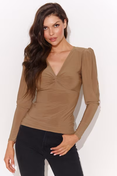 Bluzka Model NU461 Camel - Numinou — zdjęcie 1