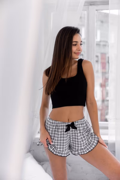 Koszulka nocna Top Model Valia Black - Sensis — zdjęcie 2