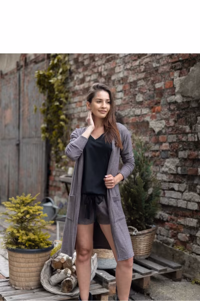 Sweter Kardigan Model Milee Brown - Sensis — zdjęcie 2