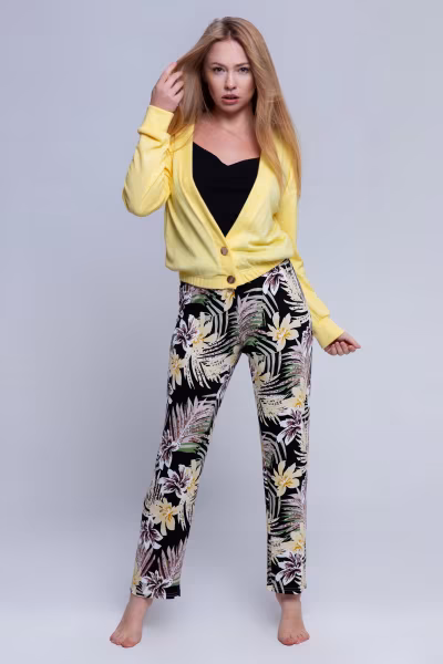 Sweter Kardigan Model Marika Yellow - Sensis — zdjęcie 2