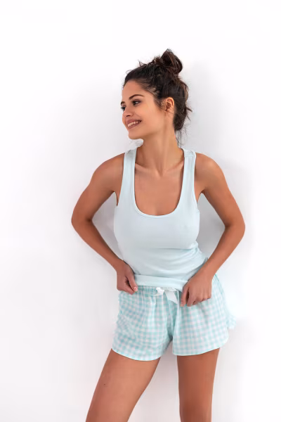 Koszulka nocna Bokserka Model Priscilla Mint - Sensis — zdjęcie 1