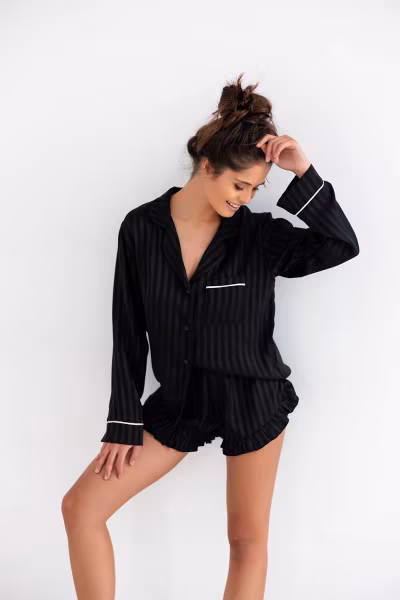 Piżama Damska Model Yasmina Black - Sensis — zdjęcie 1