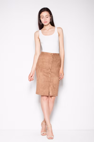 Spódnica Model VT049 Brown - Venaton — zdjęcie 2