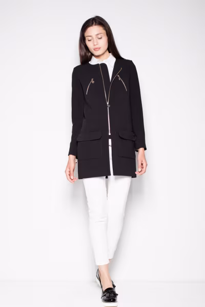 Płaszcz Damski Model VT038 Black - Venaton — zdjęcie 2