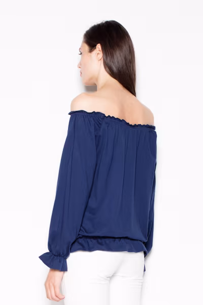 Bluzka Model VT012 Navy - Venaton — zdjęcie 3