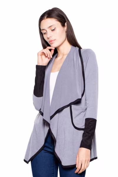 Sweter Damski Model VT036 Grey - Venaton — zdjęcie 2