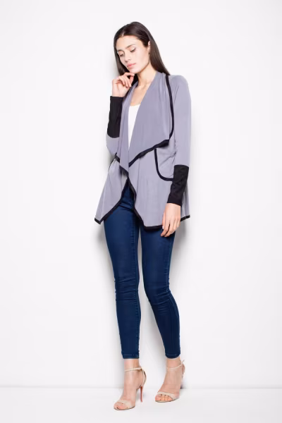 Sweter Damski Model VT036 Grey - Venaton — zdjęcie 3