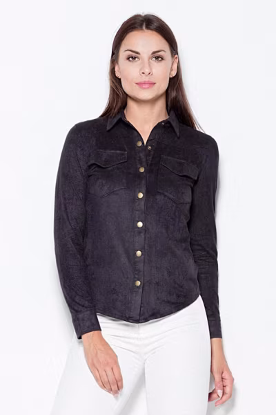 Koszula Damska Model VT026 Black - Venaton — zdjęcie 1
