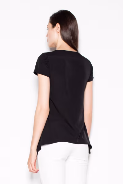 Bluzka Model VT084 Black - Venaton — zdjęcie 3