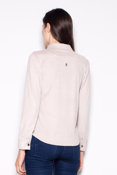 Koszula Damska Model VT026 Beige - Venaton — zdjęcie 3