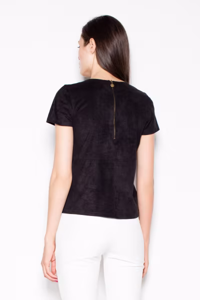Bluzka Model VT003 Black - Venaton — zdjęcie 3
