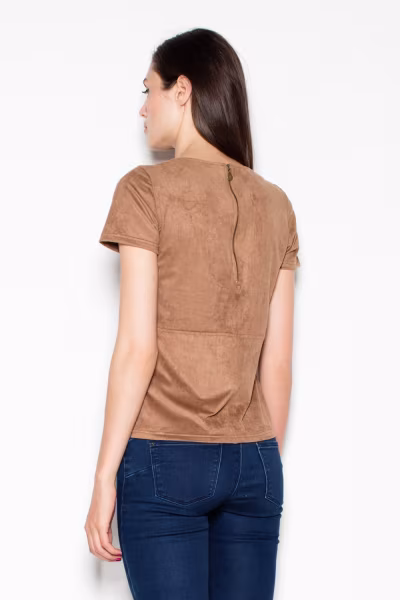 Bluzka Model VT003 Brown - Venaton — zdjęcie 3