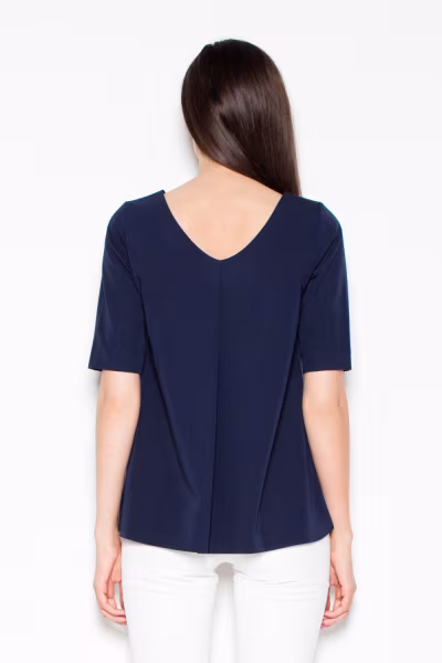 Bluzka Model VT002 Navy - Venaton — zdjęcie 3