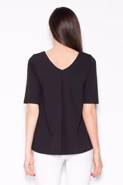 Bluzka Model VT002 Black - Venaton — zdjęcie 3