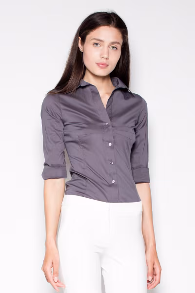 Koszula Damska Model VT028 Grey - Venaton — zdjęcie 1
