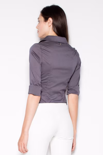 Koszula Damska Model VT028 Grey - Venaton — zdjęcie 3