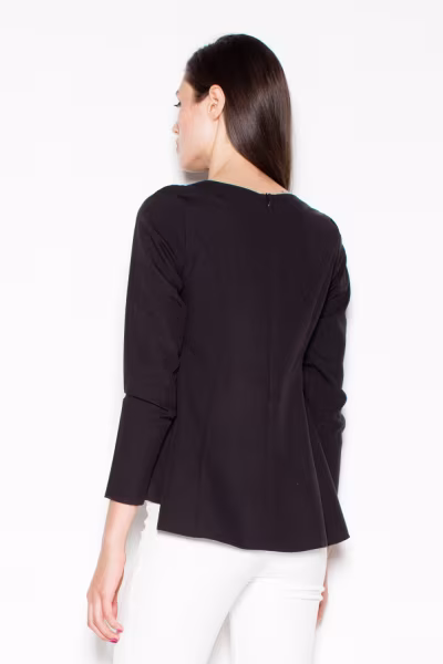 Bluzka Model VT013 Black - Venaton — zdjęcie 3