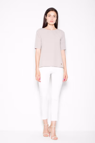 Bluzka Model VT002 Beige - Venaton — zdjęcie 2
