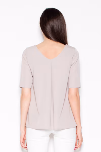 Bluzka Model VT002 Beige - Venaton — zdjęcie 3