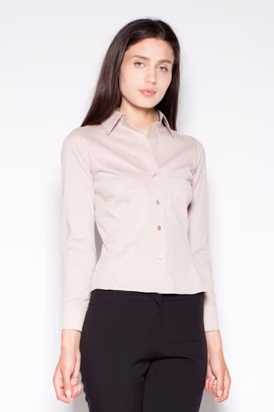Koszula Damska Model VT028 Beige - Venaton — zdjęcie 1